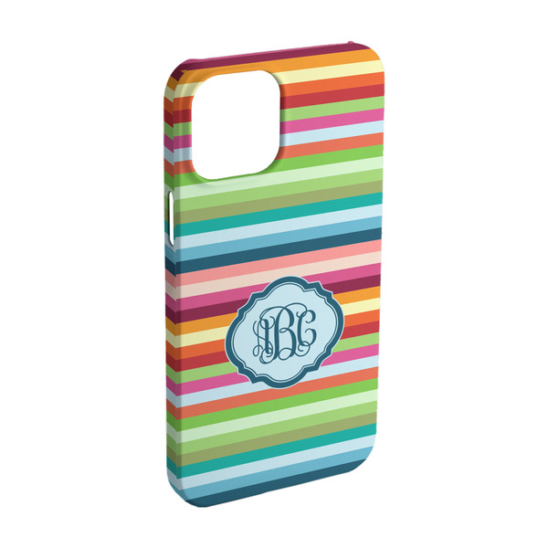 Custom Retro Horizontal Stripes iPhone Case - Plastic - iPhone 15 (Personalized)