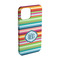 Retro Horizontal Stripes iPhone 15 Case - Angle