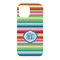 Retro Horizontal Stripes iPhone 15 Case - Back