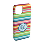Retro Horizontal Stripes iPhone Case - Plastic - iPhone 15 Pro (Personalized)