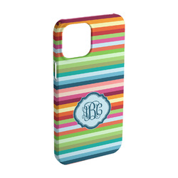 Retro Horizontal Stripes iPhone Case - Plastic - iPhone 15 Pro (Personalized)