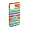 Retro Horizontal Stripes iPhone 15 Pro Case - Angle