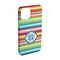 Retro Horizontal Stripes iPhone Case - Plastic - iPhone 15 Pro (Personalized)
