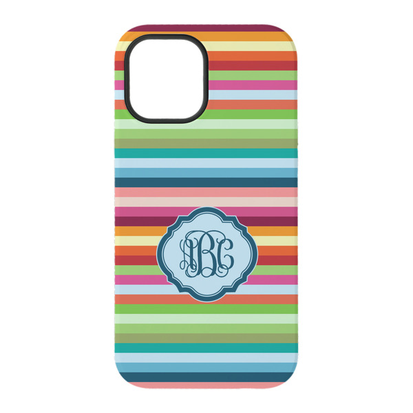 Retro Horizontal Stripes iPhone 15 Pro Tough Case - Back