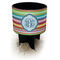 Retro Horizontal Stripes Black Beach Spiker Drink Holder (Personalized)