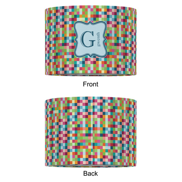 Retro Pixel Squares 12" Drum Lampshade - APPROVAL (Fabric)