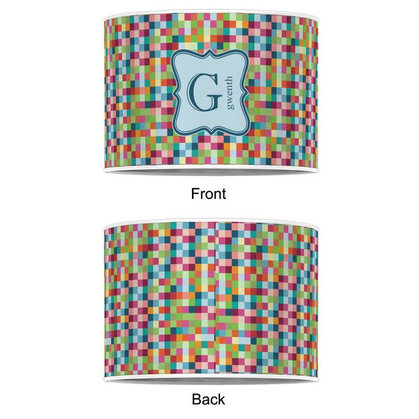 Retro Pixel Squares 12" Drum Lampshade - APPROVAL (Poly Film)
