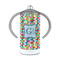 Retro Pixel Squares 12 oz Stainless Steel Sippy Cups - FRONT