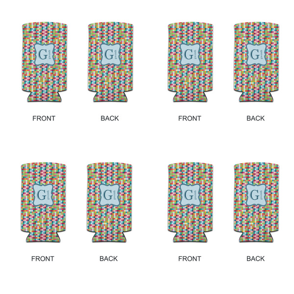 Retro Pixel Squares 12oz Tall Can Sleeve - Set of 4 - APPROVAL