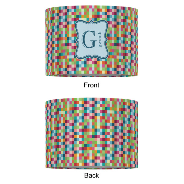 Retro Pixel Squares 16" Drum Lampshade - APPROVAL (Fabric)