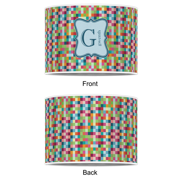 Retro Pixel Squares 16" Drum Lampshade - APPROVAL (Poly Film)