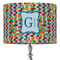Retro Pixel Squares 16" Drum Lamp Shade - Fabric (Personalized)