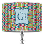 Retro Pixel Squares Drum Lamp Shade (Personalized)
