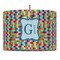 Retro Pixel Squares Drum Pendant Lamp (Personalized)