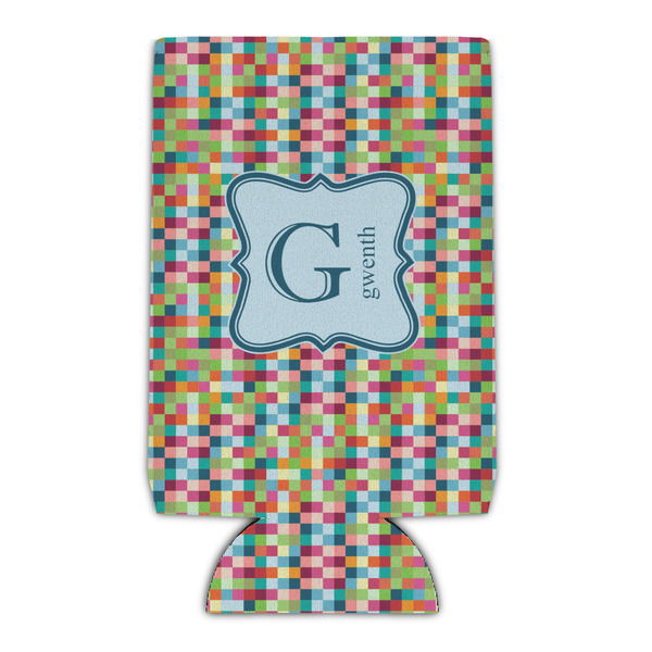Custom Retro Pixel Squares Can Cooler (16 oz) (Personalized)