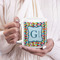 Retro Pixel Squares 20oz Coffee Mug - LIFESTYLE
