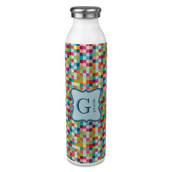 Retro Pixel Squares 20oz Stainless Steel Water Bottle - Full Print (Personalized)