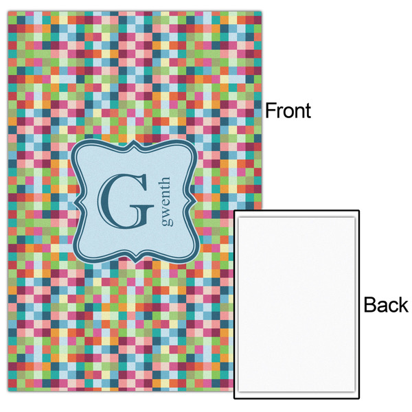 Retro Pixel Squares 20x30 - Matte Poster - Front & Back