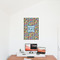 Retro Pixel Squares 20x30 - Matte Poster - On the Wall
