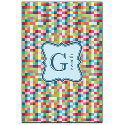 Retro Pixel Squares Wood Print - 20x30 (Personalized)