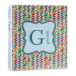Retro Pixel Squares 3-Ring Binder (Personalized)