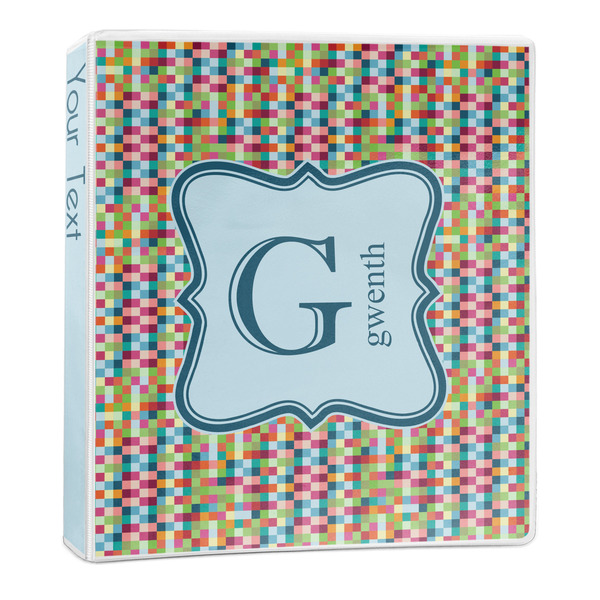 Retro Pixel Squares 3-Ring Binder Main- 1in
