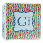 Retro Pixel Squares 3-Ring Binder - 2 inch (Personalized)
