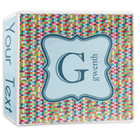 Retro Pixel Squares 3-Ring Binder - 3 inch (Personalized)