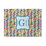 Retro Pixel Squares 5' x 7' Patio Rug (Personalized)