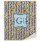 Retro Pixel Squares Sherpa Throw Blanket (Personalized)
