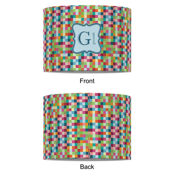 Retro Pixel Squares 8" Drum Lampshade - APPROVAL (Fabric)