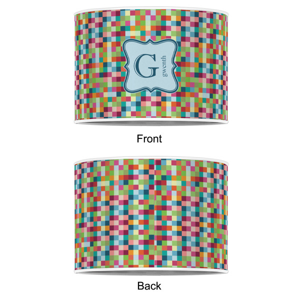 Retro Pixel Squares 8" Drum Lampshade - APPROVAL (Poly Film)