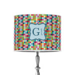 Retro Pixel Squares 8" Drum Lamp Shade - Poly-film (Personalized)