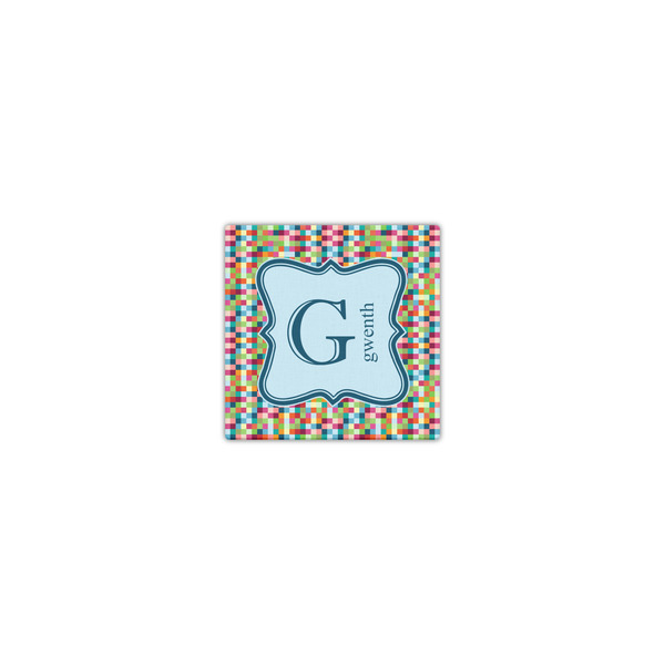 Retro Pixel Squares 8x8 - Canvas Print - Front View