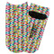 Retro Pixel Squares Adult Ankle Socks - Single Pair - Front and Back
