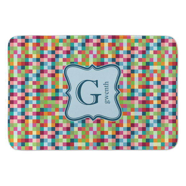 Custom Retro Pixel Squares Anti-Fatigue Kitchen Mat (Personalized)