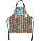 Retro Pixel Squares Apron With Pockets w/ Name and Initial