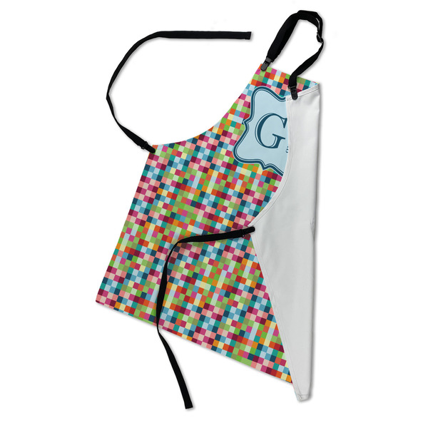 Retro Pixel Squares Apron - Folded