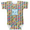 Retro Pixel Squares Baby Bodysuit 6-12 w/ Name and Initial