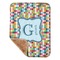 Retro Pixel Squares Sherpa Baby Blanket - 30" x 40" w/ Name and Initial