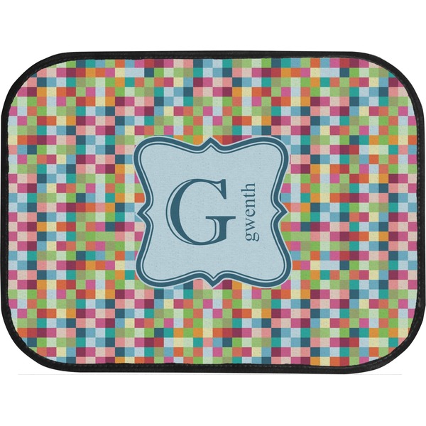 Retro Pixel Squares Back Seat Car Mat