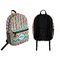 Retro Pixel Squares Backpack front and back - Apvl
