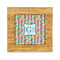 Retro Pixel Squares Bamboo Trivet with 6" Tile - FRONT