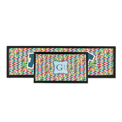 Retro Pixel Squares Bar Mat (Personalized)