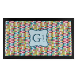 Retro Pixel Squares Bar Mat - Small (Personalized)