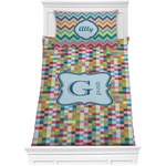 Retro Pixel Squares Comforter Set - Twin (Personalized)