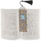 Retro Pixel Squares Bookmark with tassel - In book