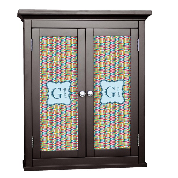 Custom Retro Pixel Squares Cabinet Decal - Large (Personalized)