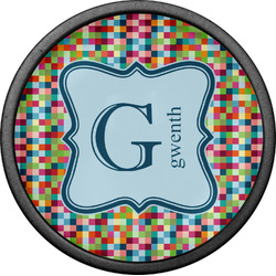 Retro Pixel Squares Cabinet Knob (Black) (Personalized)