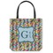 Retro Pixel Squares Canvas Tote Bag (Personalized)